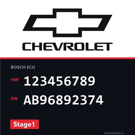 Chevrolet Captiva 123456789 AB96892374 Stage1 tuning file