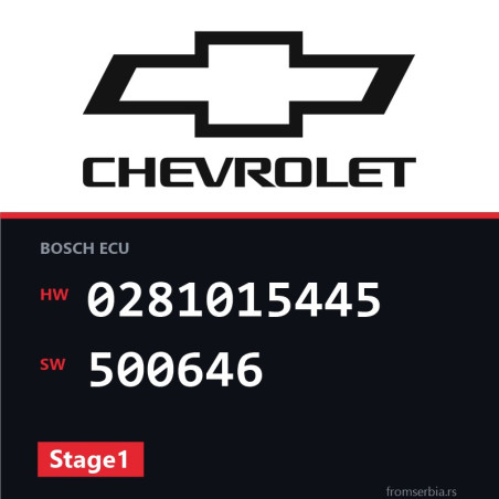 Chevrolet Cruze 0281015445 500646 Stage1 tuning file