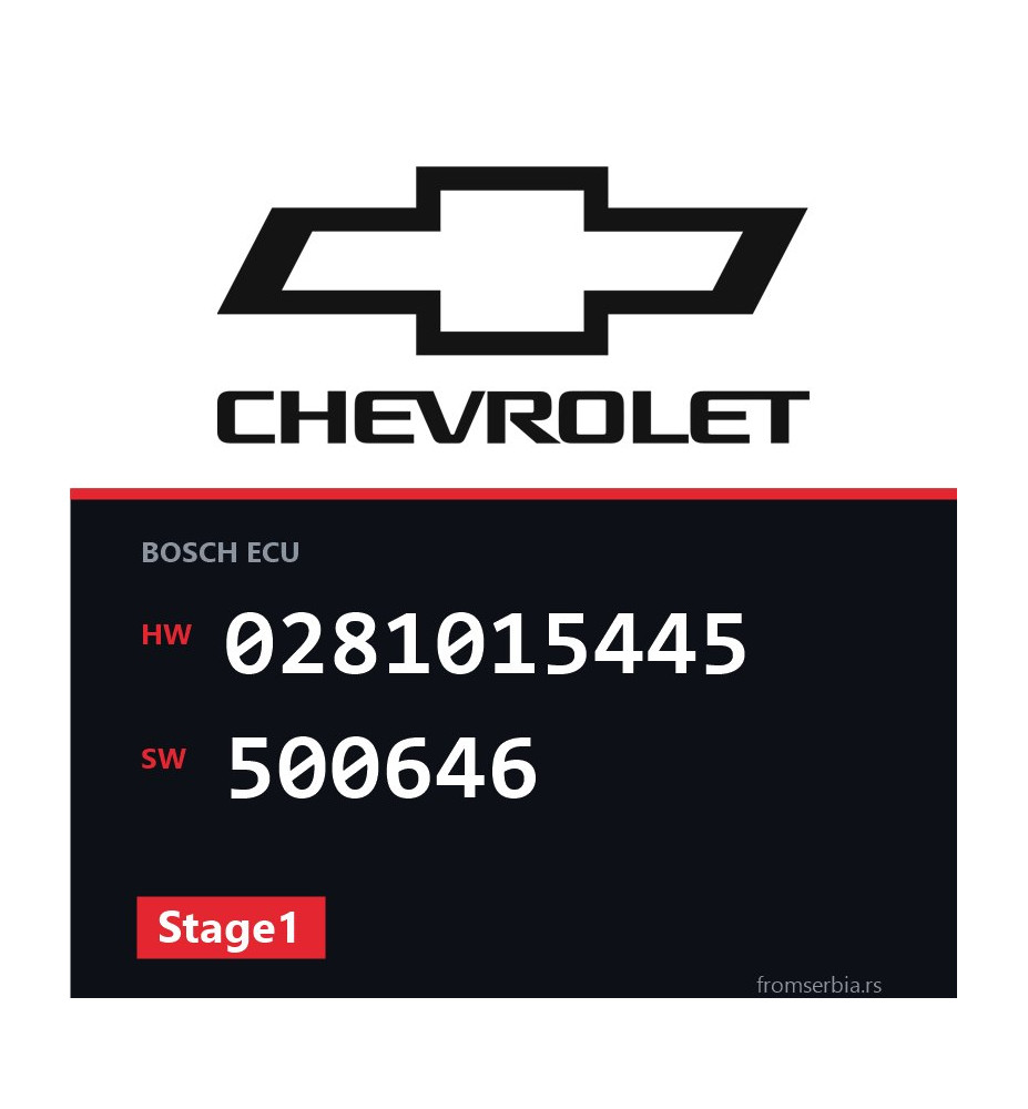 Chevrolet Cruze 0281015445 500646 Stage1 tuning file