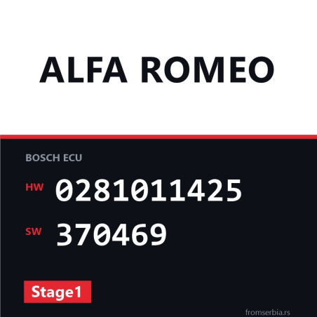 Alfa Romeo 156 0281011425 370469 Stage1 tuning file