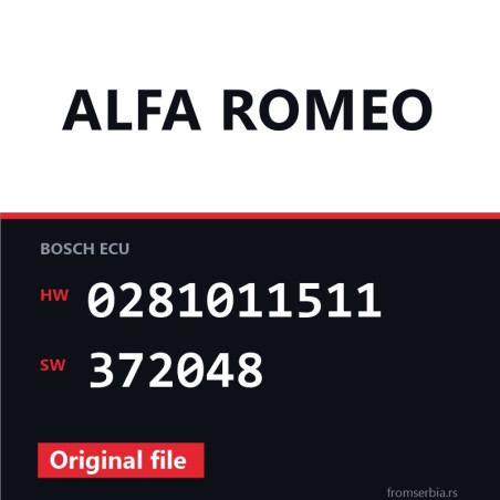 Alfa Romeo GT 0281011511 372048 original ECU file