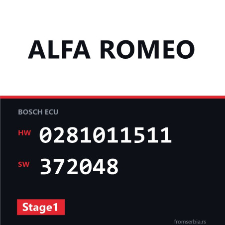 Alfa Romeo GT 0281011511 372048 Stage1 tuning file