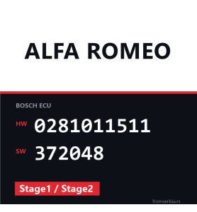 Alfa Romeo GT 0281011511 372048 Stage1 / Stage2 tuning file