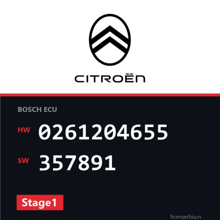 Citroen Evasion 0261204655 357891 Stage1 tuning file