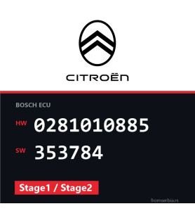 Citroen C5 0281010885 353784 Stage1 / Stage2 tuning file