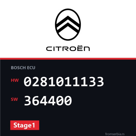Citroen C8 0281011133 364400 Stage1 tuning file