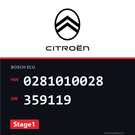 Citroen Evasion 0281010028 359119 Stage1 tuning file