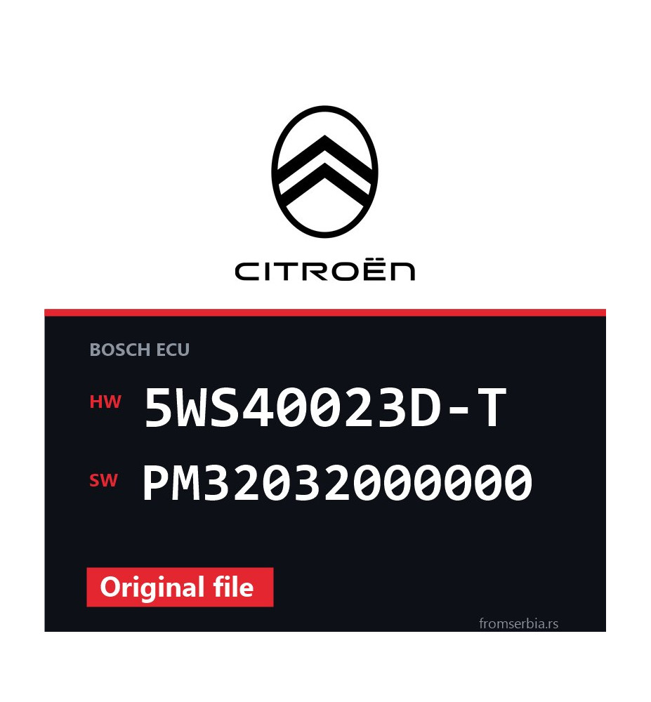 Citroen Xsara 5WS40023D-T PM32032000000 original ECU file