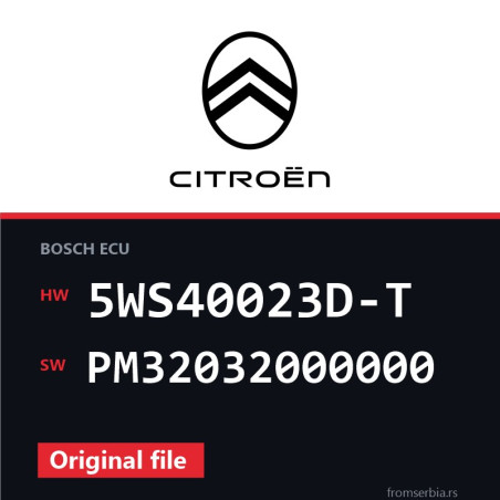 Citroen Xsara 5WS40023D-T PM32032000000 original ECU file