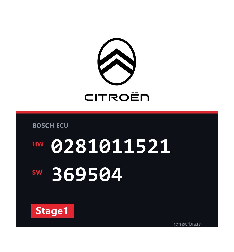 Citroen Xsara 0281011521 369504 Stage1 tuning file