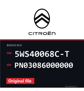 Citroen C3 5WS40068C-T PN03086000000 original ECU file