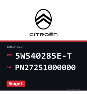 Citroen C2 5WS40285E-T PN27251000000 Stage1 tuning file