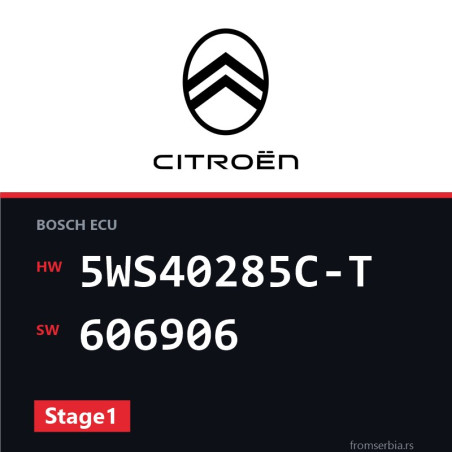 Citroen C3 5WS40285C-T 606906 Stage1 tuning file