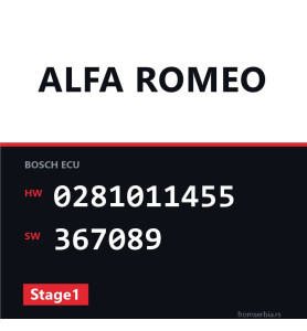 Alfa Romeo 147 0281011455 367089 Stage1 tuning file