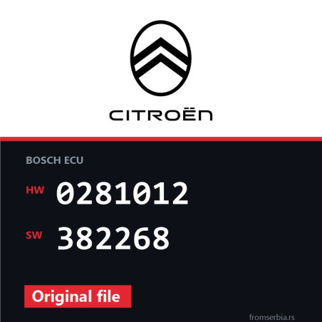 Citroen C4 0281012 382268 original ECU file