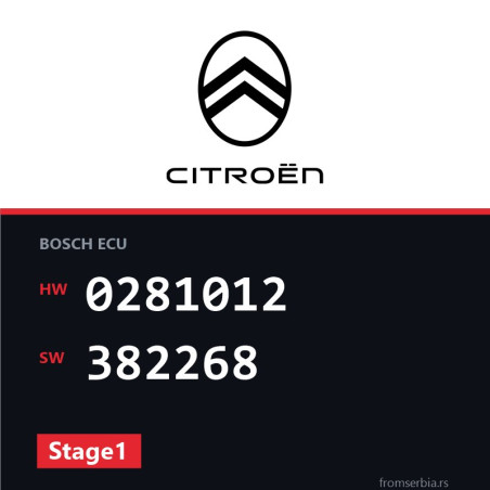 Citroen C4 0281012 382268 Stage1 tuning file
