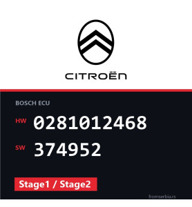 Citroen Xsara 0281012468 374952 Stage1 / Stage2 tuning file