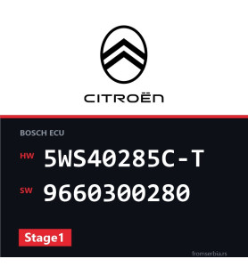 Citroen C3 5WS40285C-T 9660300280 Stage1 tuning file