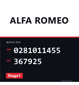 Alfa Romeo 147 0281011455 367925 Stage1 tuning file