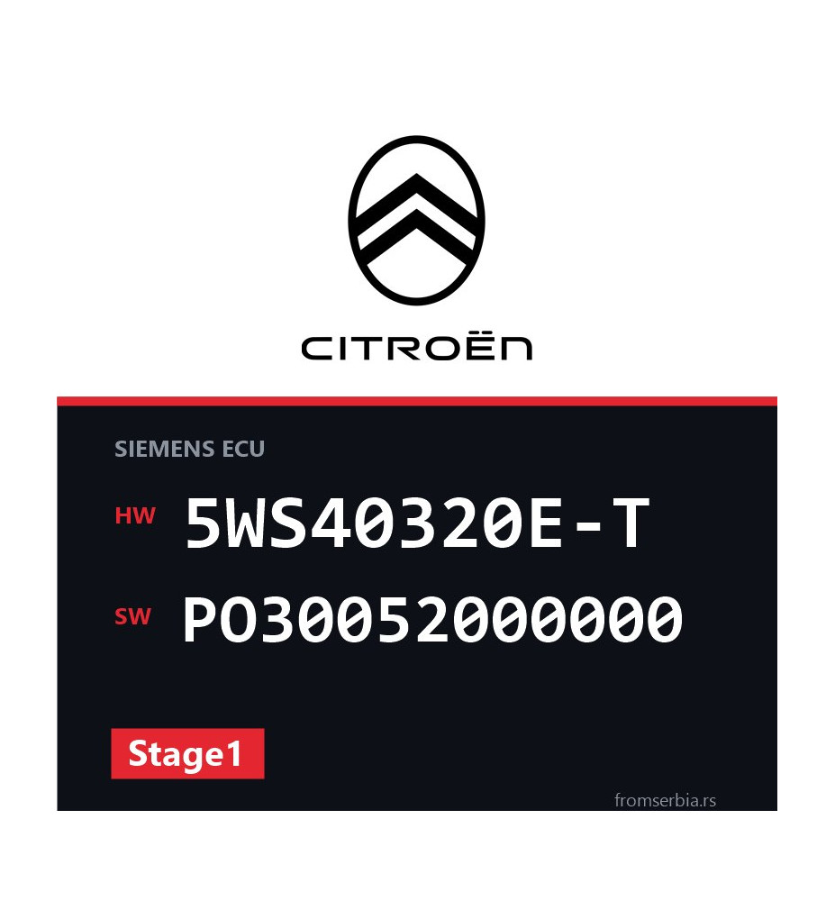 Citroen C8 5WS40320E-T PO30052000000 Stage1 tuning file