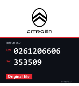 Citroen Xsara 0261206606 353509 original ECU file