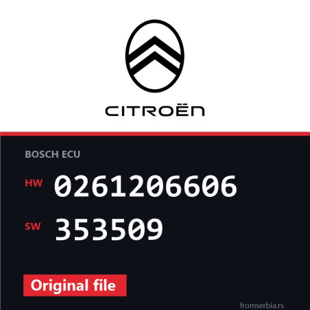 Citroen Xsara 0261206606 353509 original ECU file