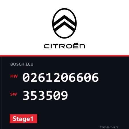 Citroen Xsara 0261206606 353509 Stage1 tuning file