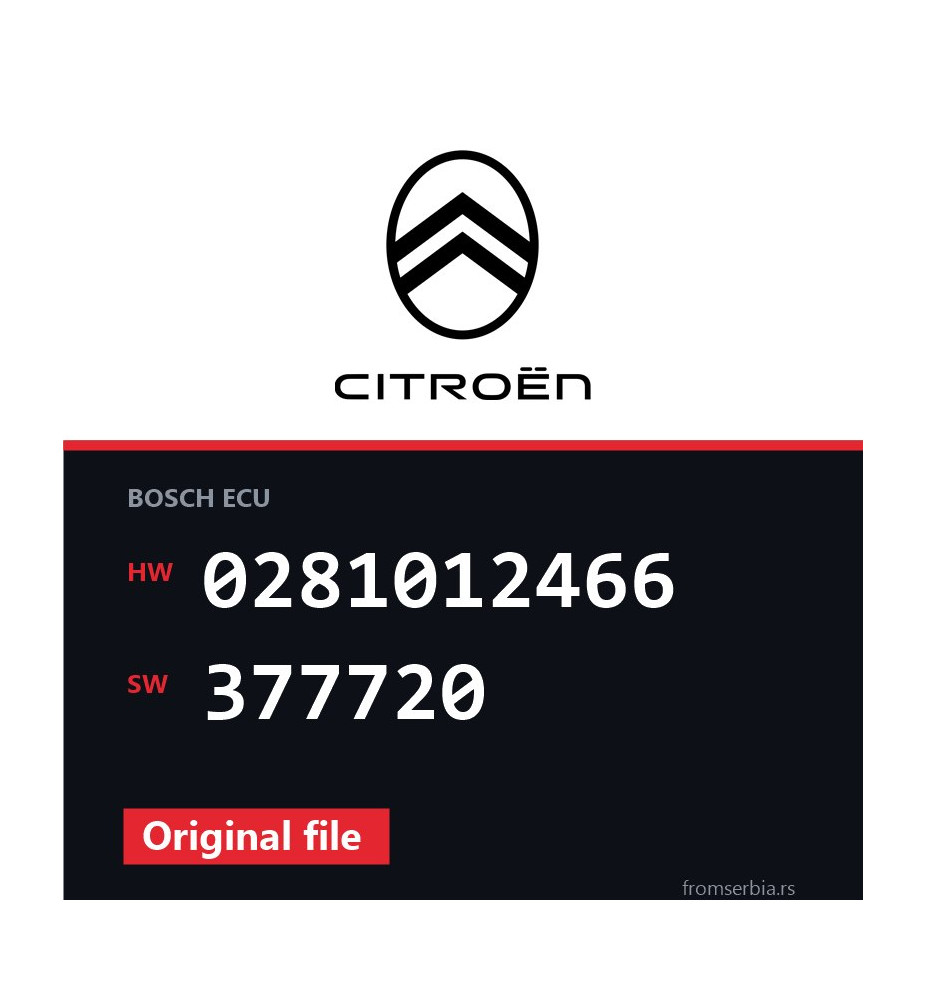 Citroen Xsara 0281012466 377720 original ECU file