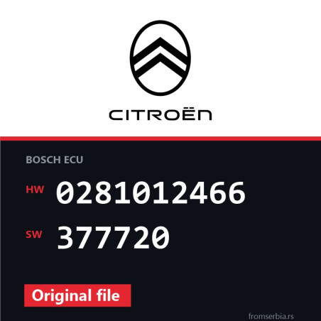 Citroen Xsara 0281012466 377720 original ECU file