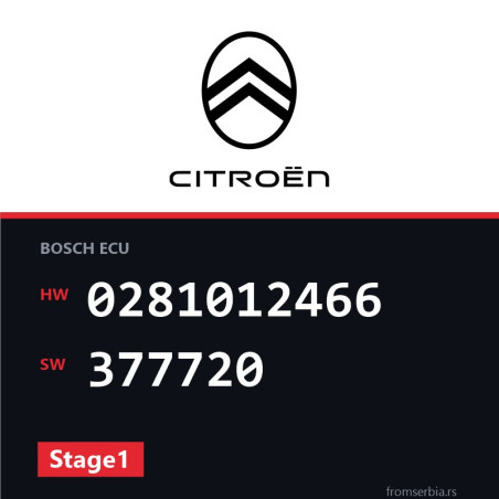 Citroen Xsara 0281012466 377720 Stage1 tuning file