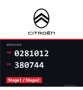 Citroen C2 0281012 380744 Stage1 / Stage2 tuning file