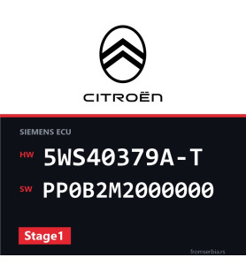 Citroen C6 5WS40379A-T PP0B2M2000000 Stage1 tuning file