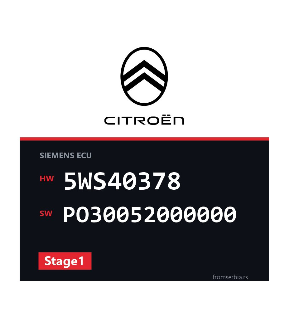 Citroen Jumpy 5WS40378 PO30052000000 Stage1 tuning file