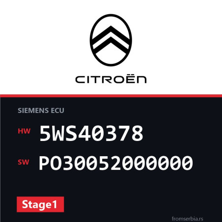 Citroen Jumpy 5WS40378 PO30052000000 Stage1 tuning file