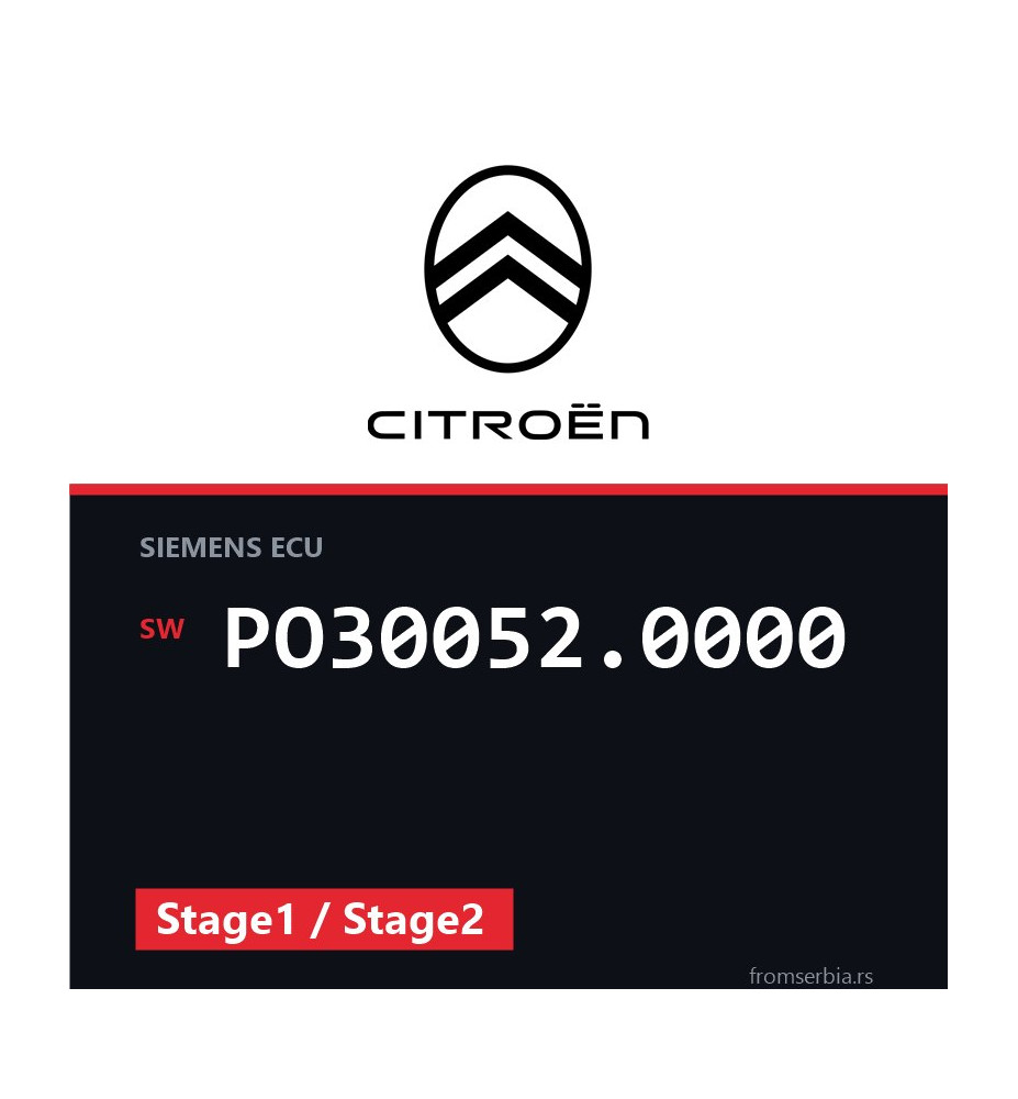 Citroen C4 PO30052.0000 Stage1 / Stage2 tuning file