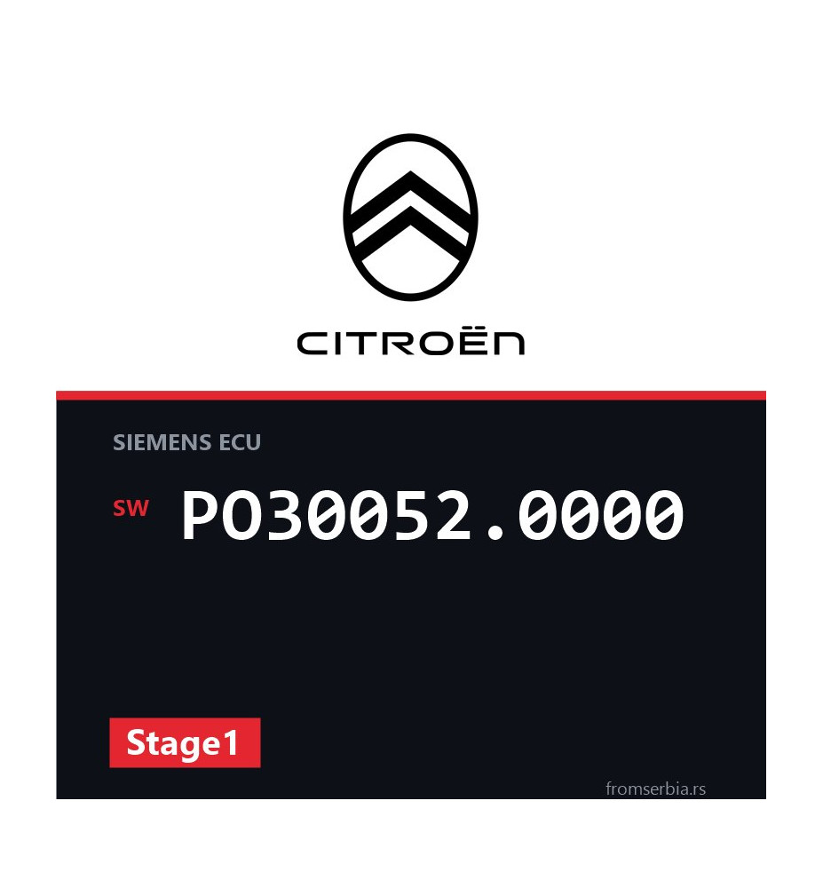 Citroen C4 PO30052.0000 Stage1 tuning file
