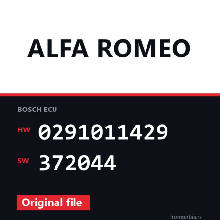 Alfa Romeo 147 0291011429 372044 original ECU file