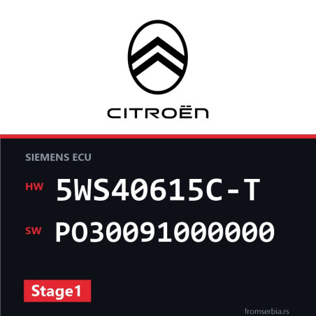 Citroen Jumpy 5WS40615C-T PO30091000000 Stage1 tuning file