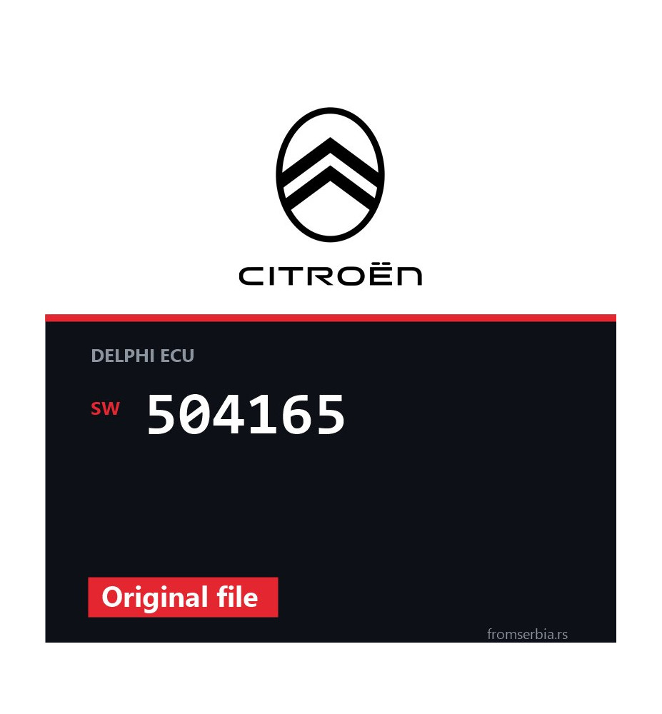 Citroen C5 504165 original ECU file