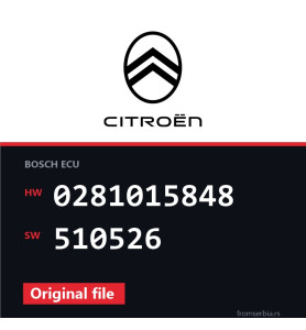 Citroen DS3 0281015848 510526 original ECU file