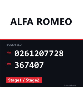 Alfa Romeo 147 0261207728 367407 Stage1 / Stage2 tuning file