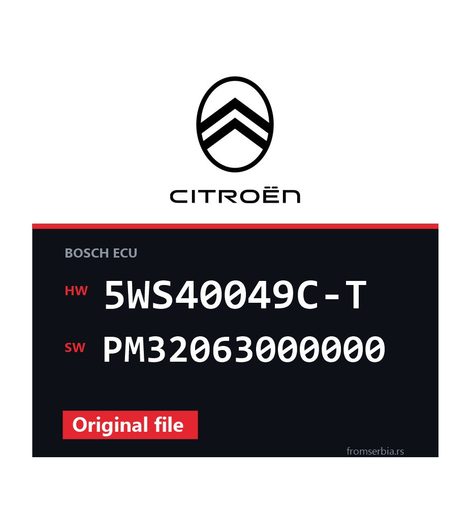 Citroen Berlingo 5WS40049C-T PM32063000000 original ECU file