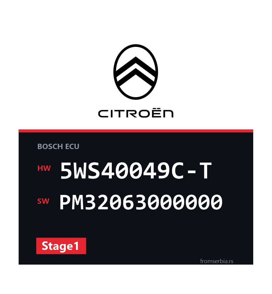 Citroen Berlingo 5WS40049C-T PM32063000000 Stage1 tuning file