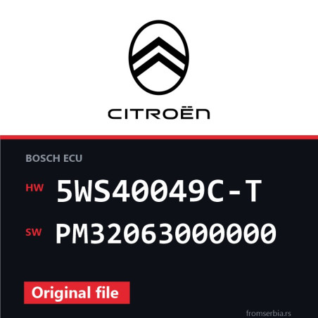 Citroen Berlingo 5WS40049C-T PM32063000000 original ECU file