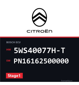 Citroen C2 5WS40077H-T PN16162500000 Stage1 tuning file