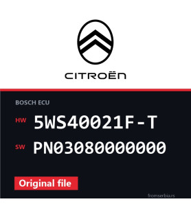 Citroen C3 5WS40021F-T PN03080000000 original ECU file