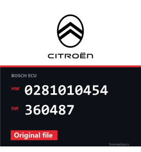 Citroen Jumper 0281010454 360487 original ECU file