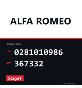 Alfa Romeo 156 0281010986 367332 Stage1 tuning file