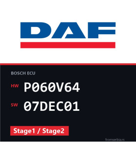 DAF CF85 P060V64 07DEC01 Stage1 / Stage2 tuning file