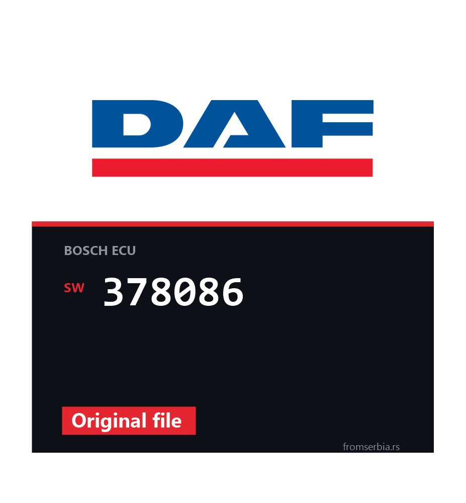 DAF CF85 378086 original ECU file